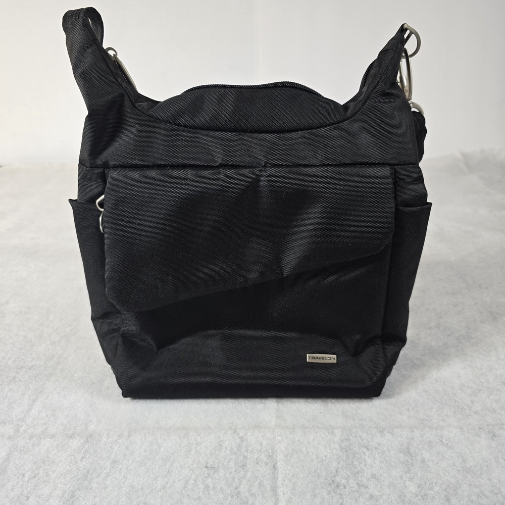 Travelon Anti-Theft Classic Messenger Bag, Black Handbag